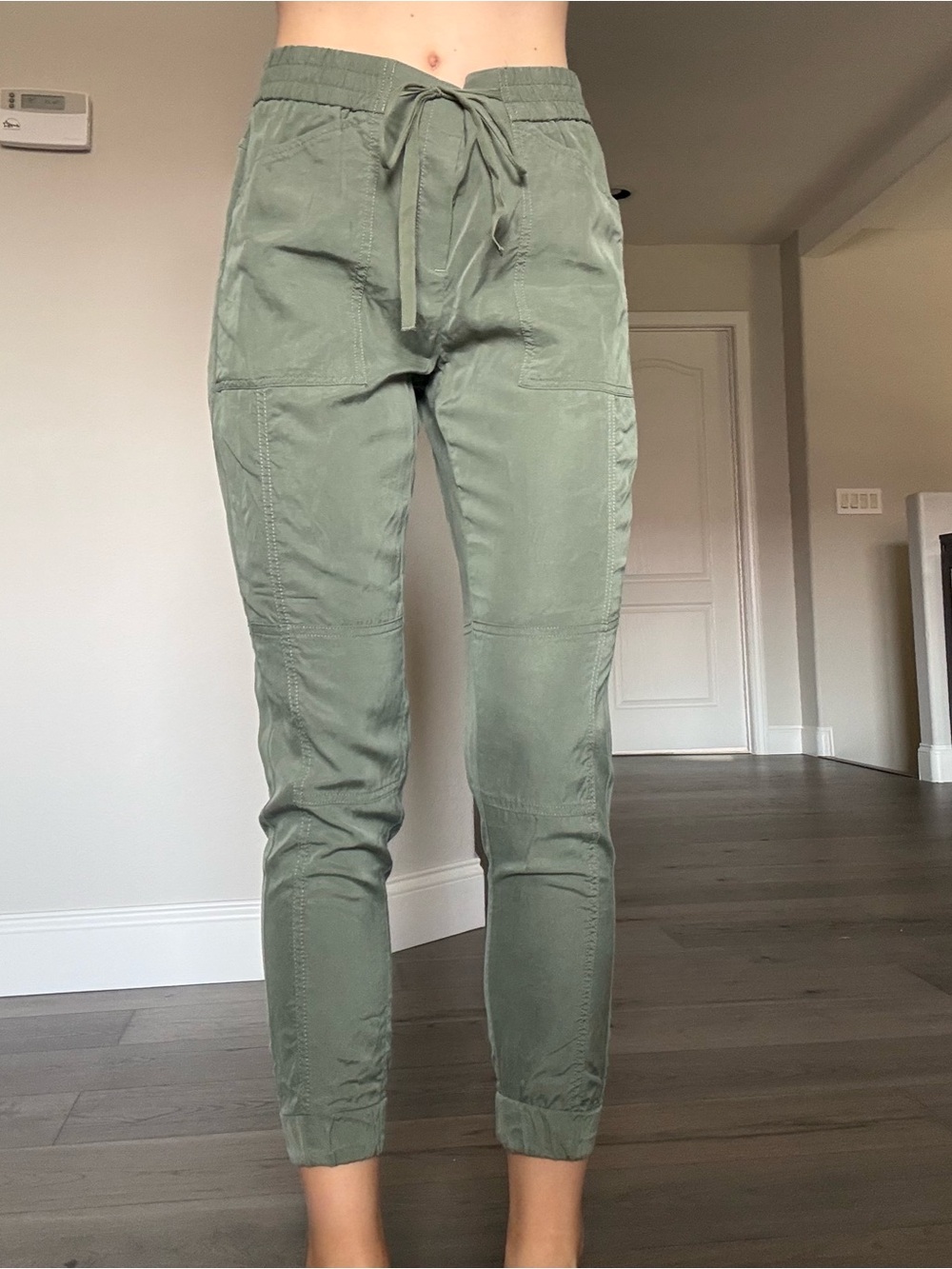 Banana Republic Olive Green Drawstring Casual Pants